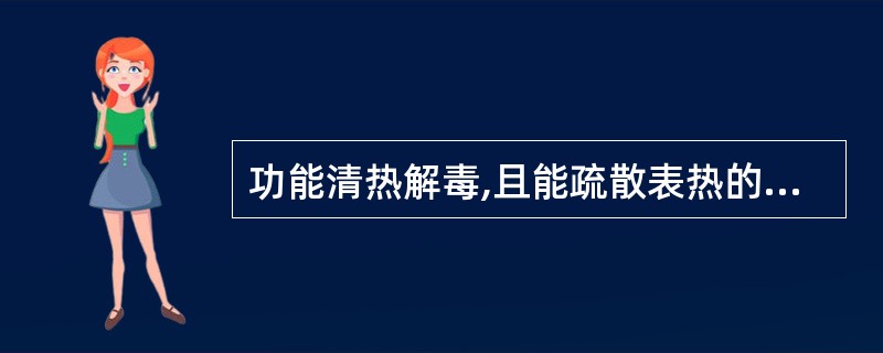 功能清热解毒,且能疏散表热的药是( )