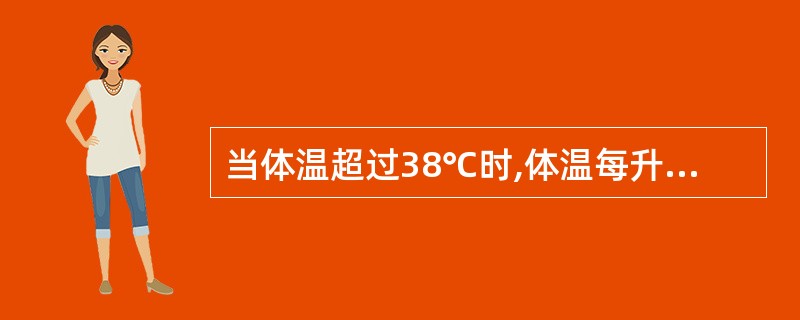 当体温超过38℃时,体温每升高0.5℃,脉搏会相应增加几次?