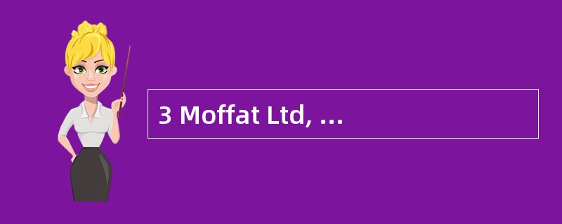 3 Moffat Ltd, which commenced trading on