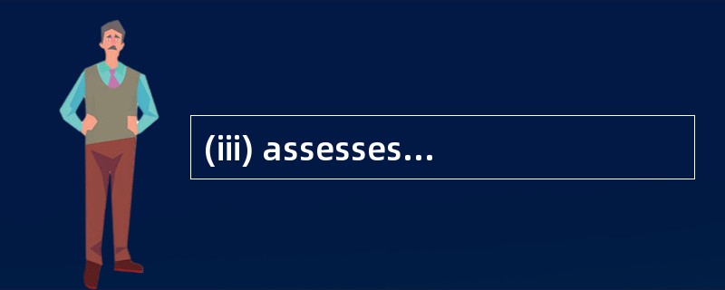 (iii) assesses TSC in terms of financial