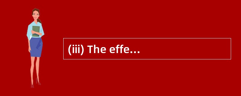 (iii) The effect of the restructuring on