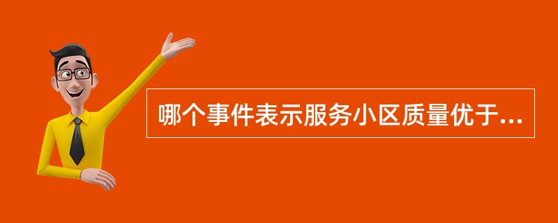 哪个事件表示服务小区质量优于门限?