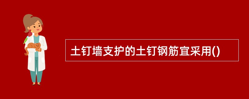 土钉墙支护的土钉钢筋宜采用()