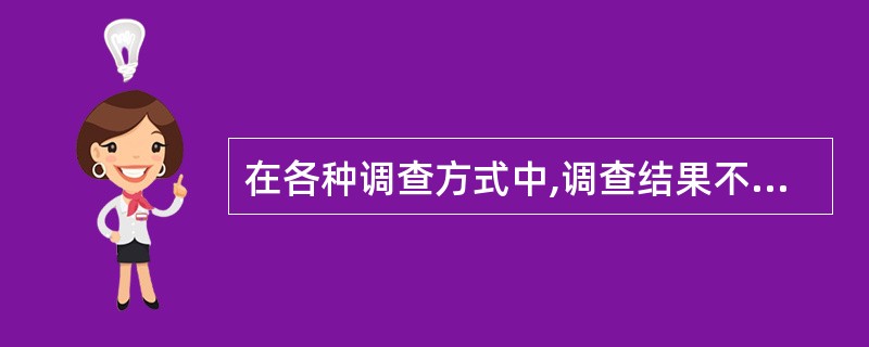 在各种调查方式中,调查结果不能推断总体数量特征的调查方式有( )。