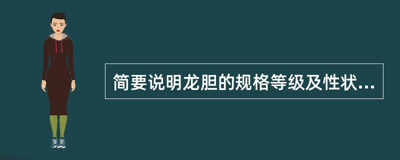 简要说明龙胆的规格等级及性状评价标准。