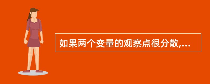 如果两个变量的观察点很分散,无任何规律,则表示变量之间( )。