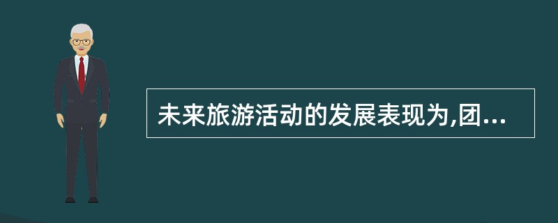 未来旅游活动的发展表现为,团体旅游比重将上升,散客旅游继续下降。( )