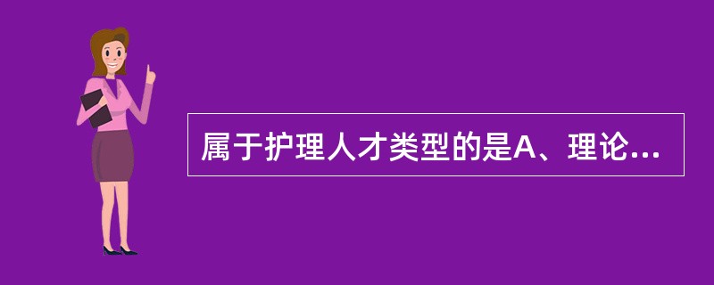 属于护理人才类型的是A、理论人才、实践人才、临床护理专家B、高级执业护士、临床护