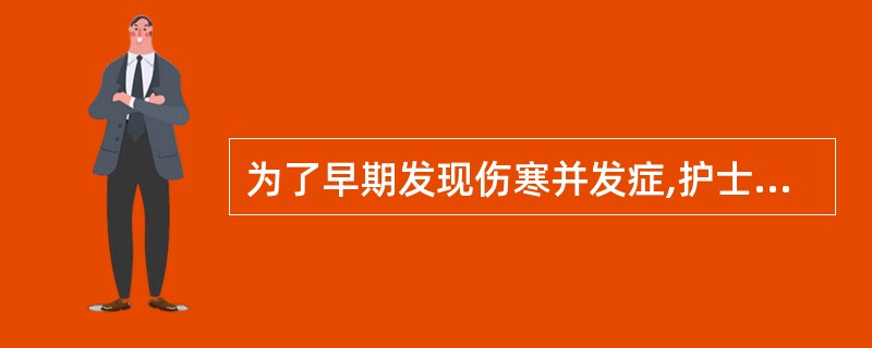 为了早期发现伤寒并发症,护士必须注意观察A、体温、脉搏、呼吸B、腹部情况C、小便