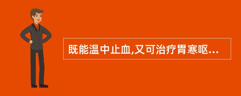 既能温中止血,又可治疗胃寒呕吐、脾虚久泻的药物是A、艾叶B、仙鹤草C、丁香D、灶