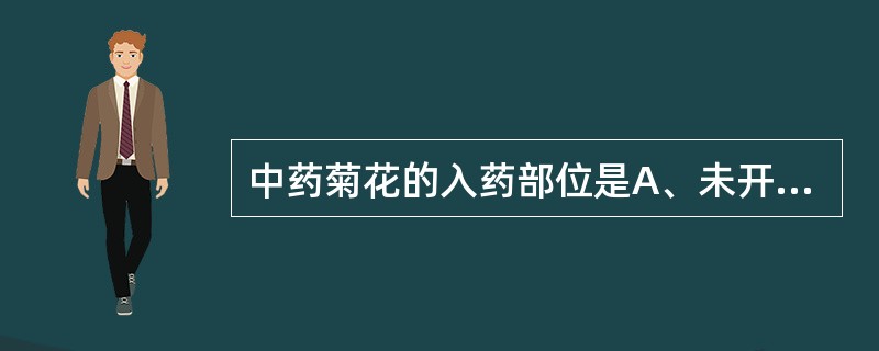 中药菊花的入药部位是A、未开放的花B、已开放的花C、未开放的花序D、已开放的花序