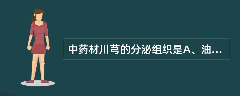 中药材川芎的分泌组织是A、油细胞B、油室C、油管D、乳管E、乳汁细胞