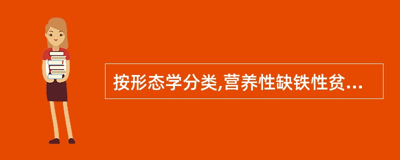 按形态学分类,营养性缺铁性贫血属于()。