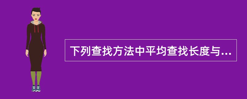 下列查找方法中平均查找长度与元素的个数无关的方法是( )。