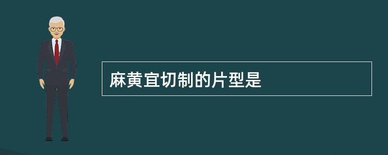 麻黄宜切制的片型是