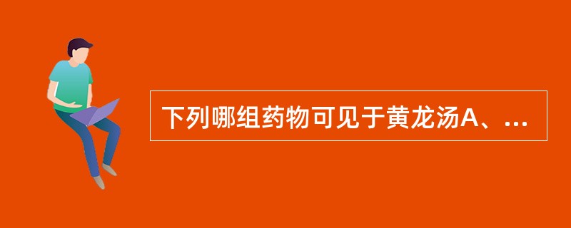 下列哪组药物可见于黄龙汤A、桂枝、当归B、玄参、大黄C、连翘、当归D、厚朴、桔梗