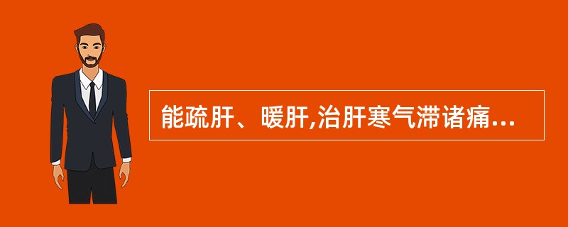 能疏肝、暖肝,治肝寒气滞诸痛的是A、干姜B、附子C、丁香D、花椒E、吴茱萸 -