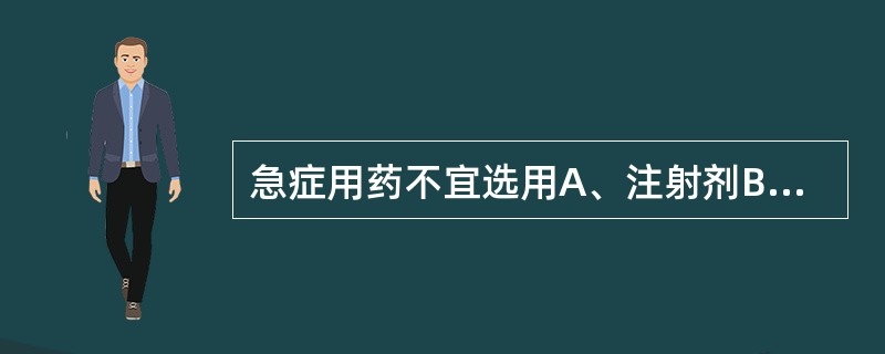 急症用药不宜选用A、注射剂B、气雾剂C、煎膏剂D、舌下剂E、灌肠剂