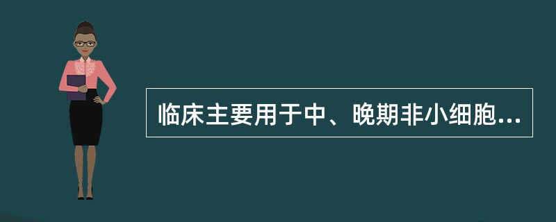 临床主要用于中、晚期非小细胞肺癌的药物( )。