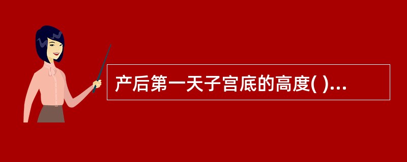 产后第一天子宫底的高度( )。A、脐下一横指B、脐下二横指C、与脐平D、脐上一横