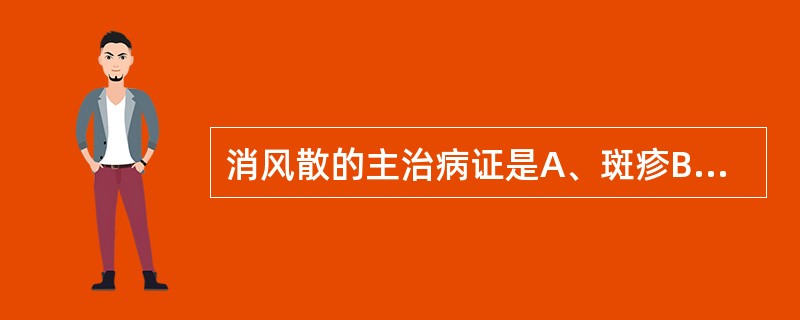 消风散的主治病证是A、斑疹B、瘾疹C、破伤风D、偏头痛E、风疹、湿疹