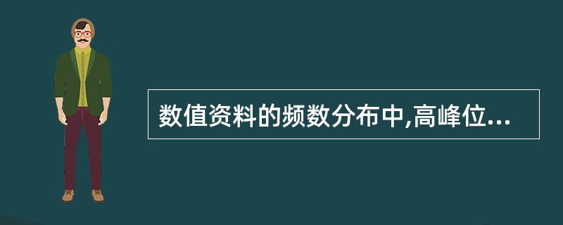 数值资料的频数分布中,高峰位于中央,图形的左右对称的分布是A、正态分布B、正偏态