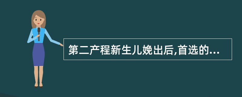 第二产程新生儿娩出后,首选的护理措施为( )