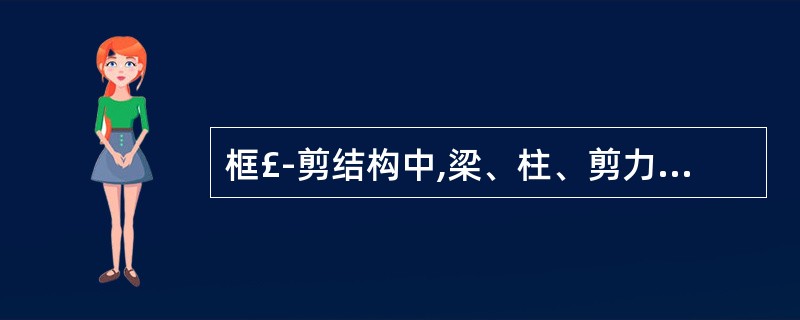 框£­剪结构中,梁、柱、剪力墙需要考虑的最不利内力有哪些?