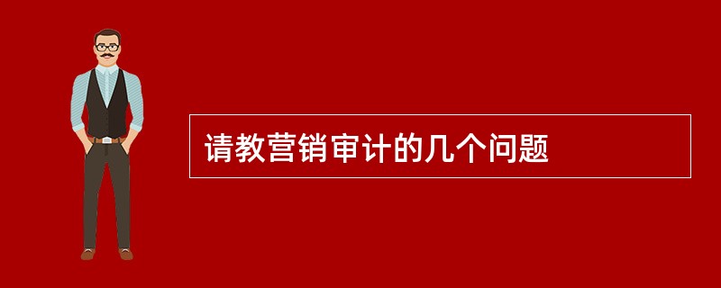 请教营销审计的几个问题