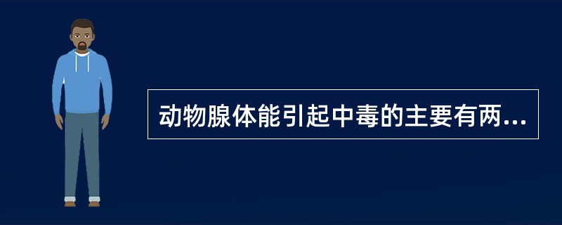 动物腺体能引起中毒的主要有两种,即A、涎腺、胰腺B、生殖腺、胰腺C、生殖腺、甲状