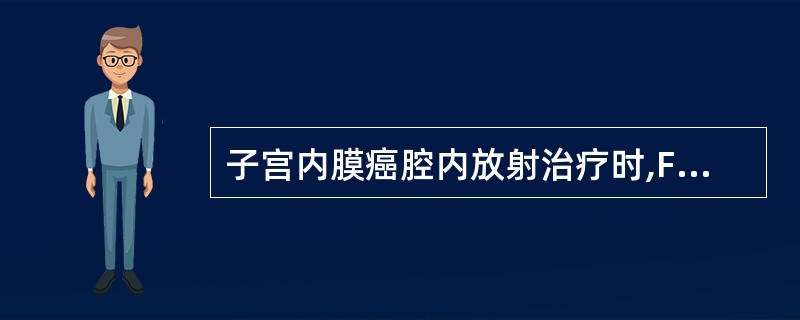 子宫内膜癌腔内放射治疗时,F点代表A、子宫底部肿瘤受量B、子宫颈部肿瘤受量C、子