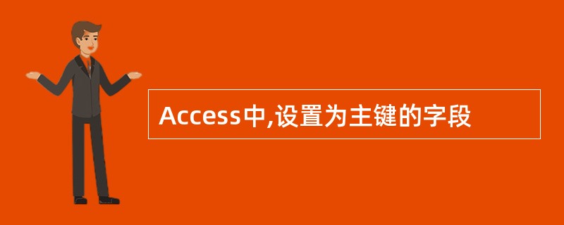 Access中,设置为主键的字段