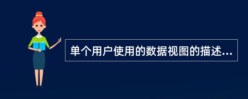 单个用户使用的数据视图的描述称为______。