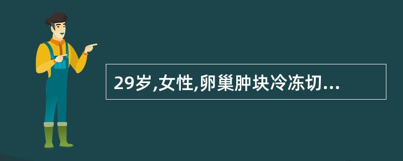 29岁,女性,卵巢肿块冷冻切片为低度恶性上皮肿瘤