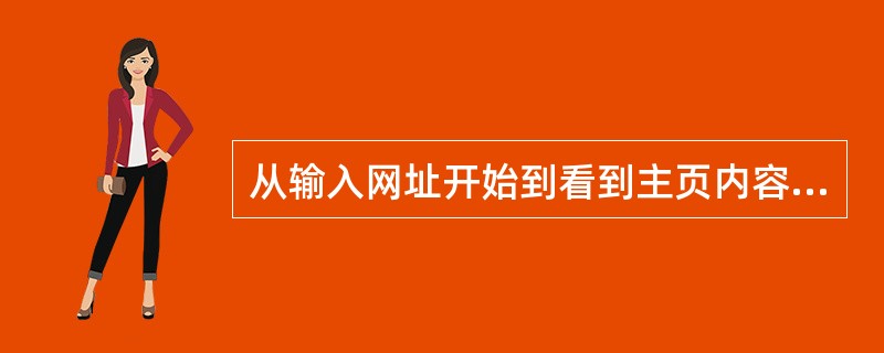 从输入网址开始到看到主页内容为止,浏览器和WWW服务器之间的通信过程.