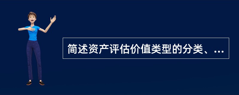 简述资产评估价值类型的分类、价值和价值类型的关系。