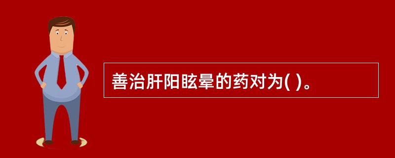 善治肝阳眩晕的药对为( )。