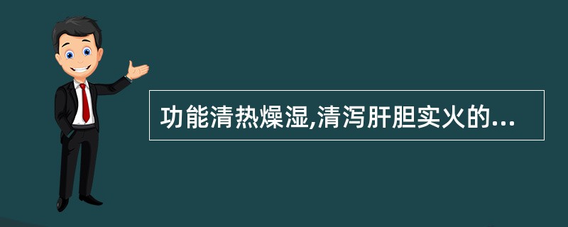 功能清热燥湿,清泻肝胆实火的药物是( )。