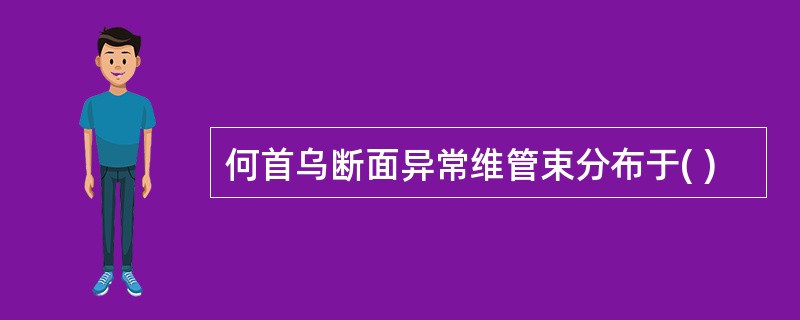 何首乌断面异常维管束分布于( )