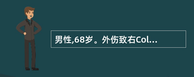 男性,68岁。外伤致右Colles骨折,并有嵌插,骨折对位对线良好。该患者的治疗