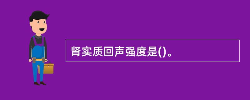 肾实质回声强度是()。