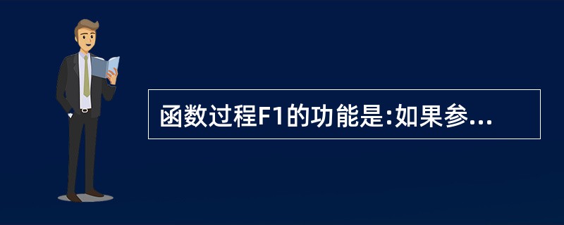 函数过程F1的功能是:如果参数b为奇数,则返回值为1,否则返回值为0。以下能正确