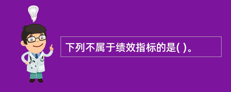 下列不属于绩效指标的是( )。