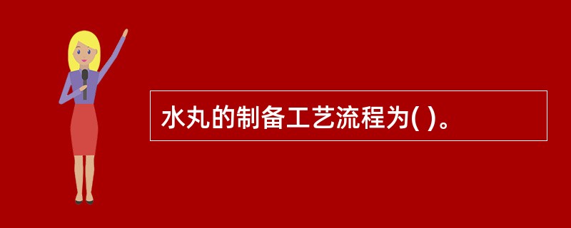 水丸的制备工艺流程为( )。