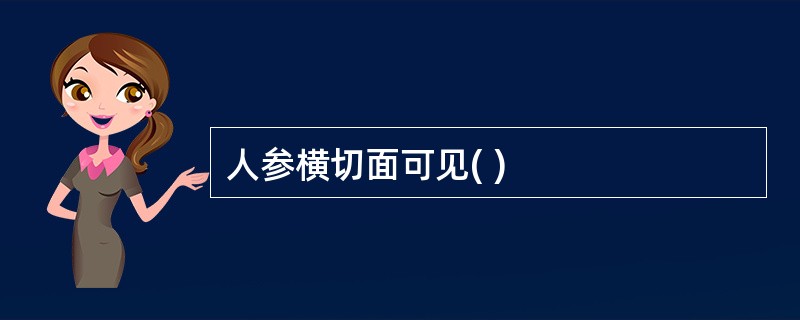 人参横切面可见( )