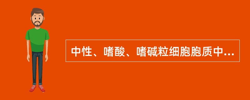 中性、嗜酸、嗜碱粒细胞胞质中颗粒在形态上的区别点是 ( )A、颗粒的多少B、颗粒