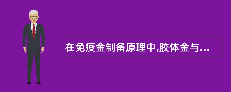 在免疫金制备原理中,胶体金与蛋白质结合力为A、肽键结合力B、二硫键结合力C、氢键