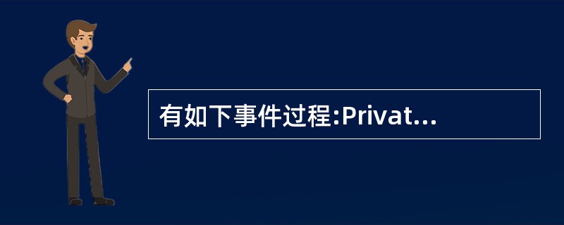 有如下事件过程:Private Sub Form_KeyDown(KeyCode