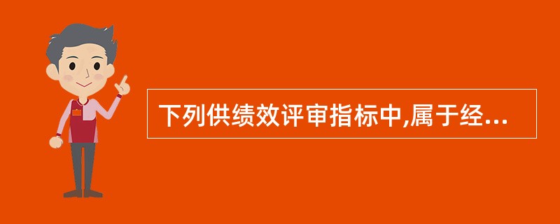 下列供绩效评审指标中,属于经济指标的有( )。