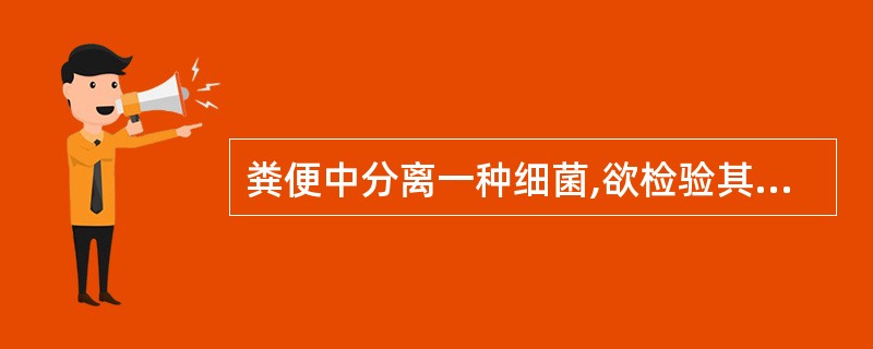 粪便中分离一种细菌,欲检验其是否为志贺菌属,分离培养出可疑菌落,初步鉴定可用A、